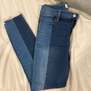 pacsun 2 toned color block jeans